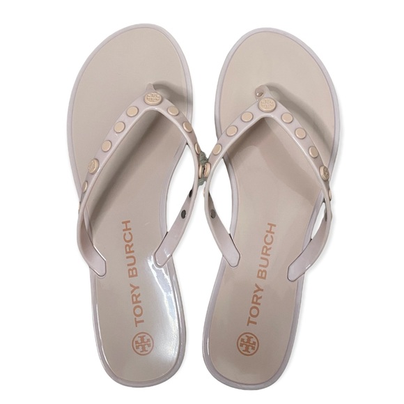 tory burch studded jelly flip flop